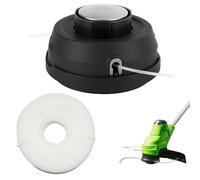 SilverChry Alluminio Testa Decespugliatore, con Filettatura Sinistra M10, Testa Filettata Easy Load & Go Adatta Tosaerba Nylon 2,4mm 30m (Colore Della Corda Casuale), Testina Falciante (Cuscinetto)