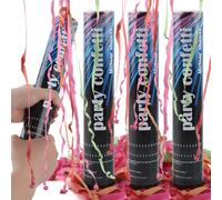 SilverChry Cannone Spara Coriandoli *4pcs, Tubo Spara Coriandoli Festa, Coriandoli Cannoni Popper, Tubi Coriandoli Compleanno, Cannoni Coriandoli Matrimonio, Sparacoriandoli per Laurea Tubo (Carta)
