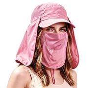 SilverChry Cappello da Sole Uomo con Protezione per Il Collo, 3 in 1 Cappello Anti UV Uomo, Cappello Estivo,Protezione UV Upf50+, Perfetto per Escursionismo,Pesca,Campeggio e Giardinaggio (Rosa)