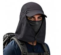 SilverChry Cappello da Sole Uomo e Donna con Protezione per Il Collo, 3 in 1 Cappello Anti UV Uomo, Cappello Estivo,Protezione UV Upf50+, Perfetto per Escursionismo,Pesca,Campeggio (Grigio Scuro)