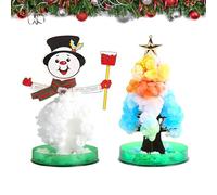 SilverChry Confezione da 2 Albero di Natale in Crescita Magico, Albero di Carta Magico, Mini Decorazione per Albero di Natale in Crescita Fai-da-Te per Ragazzi e Ragazze (Multicolore)