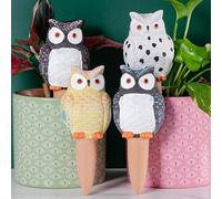 SilverChry Irrigazione a Goccia Automatica, Coni Annaffiatori per Vasi, Dosatore Acqua Piante, Sfere per Irrigazione, Automatiche per Irrigazione Piante, Vasi Terracotta per Giardino Balcone (Gufo)