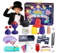 SilverChry Kit Magia, 75 Trucchi Magia, Kit Magia con Istruzioni per Ogni Trucco per Bambini, Giochi Magia, Set Magia Bambini, Trucchi di Magia per Bambini, Giochi Prestigio Bambini