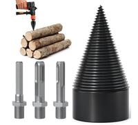 SilverChry Punta per Spaccalegna, Punta a Cono per Trapano Spaccalegna, Vite Conica Spaccalegna, Punta Spaccalegna per Trapano, Punta Conica Spaccalegna, per Spaccare Legna e per Lavori Forestali