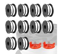 SilverChry Ricambio Bobina di Filo Decespugliatore, 10 Bobine+2 Coperture, Sostituzione Rocchetto Filo Tagliabordi, Bobine Tagliaerba Tagliabordi In Nylon, Filo Tagliabordi Bobine Black & Decker