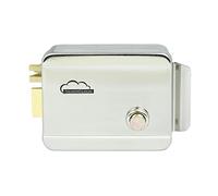 SilverCloud Elettrica Serratura YR300 destrimani, 12 V, Chiusura Normale Fail-Secure, Acciaio Inox, Pulsante di sblocco, Compatibile con sistemi di co, Satin Nickel