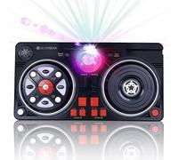 Silvergear® DJ Mixer per Bambini | DJ Mix con Palla da Discoteca | 46 Effetti Sonori | DJ Console con AUX | Portatile e a Batterie | 39.3 x20.5x6.4 cm | Nero