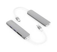 SilverHT 17123 hub di interfaccia USB 3.0 (3.1 Gen 1) Type-C Grigio, Bianco