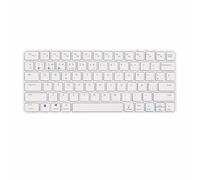 SILVERHT Design - Tastiera wireless universale portatile Bluetooth + USB 2.4G | QWERTY spagnolo | compatibile con PC, tablet, Smart TV, Android, iOS e Windows | Ultra sottile e silenziosa