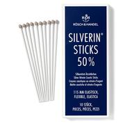 SILVERIN STICK Bastoncini di nitrato di argento nitrato di potassio, penna per incisione in pietra dell'inferno, 10 pezzi, 50%, per verruche, carne selvatica, ad esempio piercing, afte, stomatite, 115
