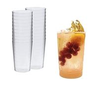 Silverkitchen 20 bicchieri di plastica da 200 ml, trasparenti, riutilizzabili, in plastica, infrangibili, realizzati in Germania