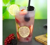 silverkitchen 50 bicchieri riutilizzabili da 400 ml | trasparenti | qualità Made in Germany | bicchieri riutilizzabili sostenibili in PP (0,4 litri)