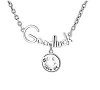 Silverl Surlisite Cute Round Face Collana, Regalo di Gioielli Fortunato per Donne
