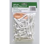 Silverline - 100 Tees bianchi con alza pitch e 2 segnapalle