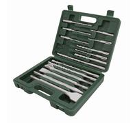 Sds Plus Muratura Trapano Acciaio Set 15pce Fai da Te Potenza Attrezzo Accessori