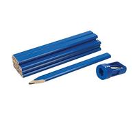 Silverline Tools Set di matite da carpentiere con temperino e affilacoltelli 13 pz