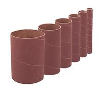 Silverline, 275488, Manicotti abrasivi 114 millimetri, 6 pezzi, set di 80 grana