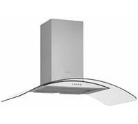 Silverline 3159.9.733.02 Cappa a Parete da 90 cm, INOX, Capacità 366 m3, 3 velocità, controllo pulsante, rumorosità max 67 db(A), illuminazione con 2 Lampadine da 3W