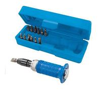 Silverline 375291-14 pezzi impugnatura morbida cacciavite impatto manico, A taglio 5, 6, 8, 10 e 12 mm; esagonale 4, 5, 6 e 8 mm, Blu