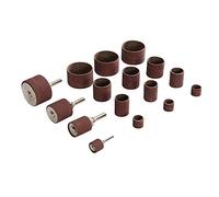 Silverline Tools – Kit levigatura a tamburo 381141, 20 pezzi Ø 13/19/25/38 mm, marrone
