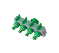 Silverline 4-Way Rubinetto Connettore 0.6cm - 1.3cm Giardinaggio Innaffiamento