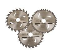 Silverline, 590591, Set di lame per sega circolare in metallo duro con 20, 24 e 40 denti, 3 pz., 190 x 30 mm, Manicotto di riduzione: 24 mm e 20 mm