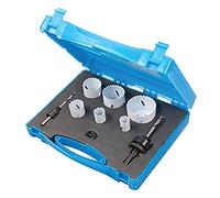 Silverline 595759, Set di seghe a tazza bimetallica in acciaio rapido, per idraulici, 9 pz. 19-57 mm