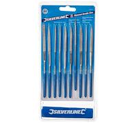 Silverline 633509, Set di lime ad ago diamantate, 10 pz., 140 mm