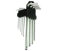 Silverline 675323 Expert Set di Chiavi Esagonali a Capo Sferico, 9 Pezzi, 1.5-10 mm