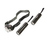 Silverline 700883 LED Flashlight & Headlight, 3 pz