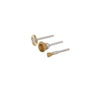 Silverline 763601 - Set di spazzole rotanti in filo di ottone, 3 pezzi, diametro 5, 15, 20 mm