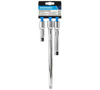 Silverline 783095 Serie di 3 Prolunghe per Cricchetto da 1/2"