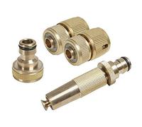 Silverline 793753 Set di 4 accessori in ottone per tubo di irrigazione
