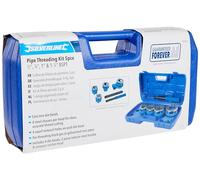 Silverline 868556 - Set per taglio filettatura tubi, 13, 19, 25 e 32 mm