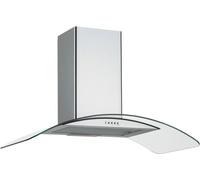 Silverline Cappa Cucina Filtrante a Parete Larghezza 60 cm Profondità 50 cm in Vetro e Acciaio colore Inox - 3159 60