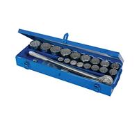 SERIE SET CHAIVI A BUSSOLA 21 PZ DA 3/4" METRICHE 19-50mm +CRICCHETTO SILVERLINE