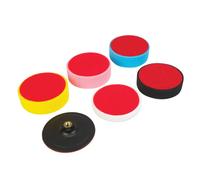 Silverline Set Per Polishing In Schiuma PU 150 mm 6 Pezzi, Morbido-Duro
