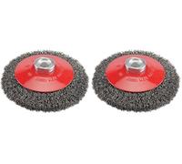 Silverline - Spazzola a disco in acciaio 115 mm (763625) (Confezione da 2)