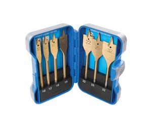 Silverline Tools 279870 Titanium Coated Flat bit set 10 - 32 mm Set da 7 pezzi