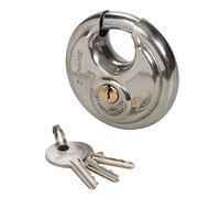 Silverline tools 292707 - Lucchetto in acciaio inox circolare (70 mm)