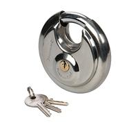 Silverline tools 436750 - Lucchetto in acciaio inox circolare (90mm)