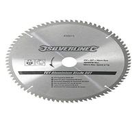 Silverline Tools 456915 - TCT per Disco di Alluminio, 80 Denti (250 x 30 - Anelli 25, 20 e 16 mm)