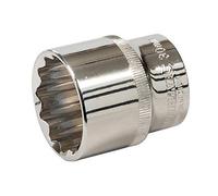 Silverline Tools 736697 - Presa 1/2 drive 12PT Metric, argento, 30 mm, set di 12