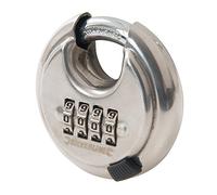 Silverline tools 926157 - Serratura in acciaio inox con la combinazione di 4 cifre (70 mm)