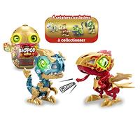 Silverlit Dinosaurier,Roboter YCOO Robot Dinosauro GOE Uovo Sorpresa da Costruire, Effetti Sonori e Luminosi, 4 Diversi Biopods Duo da Collezionare, 9 cm, dai 5 Anni, Colore Biopod Geo, 88117