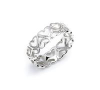 Silverly Anello a Forma di Cuore in Argento Sterling 925 | Fascia a Cuore Aperto | Anelli di Promessa d'Amore Carini | Gioielli Romantici | Regalo per San Valentino o per il Migliore Amico