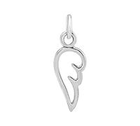 Silverly Ciondolo in Argento Sterling con Ala d'Angelo Aperta | Collana Celeste in Argento 925 per Donna | Piccolo Ciondolo a Forma di Piuma di Uccello per Bracciale o Orecchini