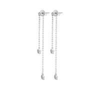 Silverly Orecchini Pendenti a Stella con Parte Anteriore e Posteriore in Argento Sterling | Design con Nappe Lunghe a Strati | Orecchini a Catena a Cascata a Doppio Filo Bidirezionale per Donna