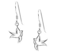 Silverly Orecchini Pendenti in Argento Sterling 925 con Uccelli in Volo Ritagliati | Orecchini Pendenti con Rondine e Colomba Aperti e Traforati | Gioielli in Argento 925 per Donna | Ipoallergenico