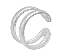 Silverly Orecchino a Polsino con Doppio Cerchio in Argento Sterling | Orecchino a Polsino Regolabile Illusion | Gioielli Finti Minimalisti per Piercing alla Cartilagine o all'Elica